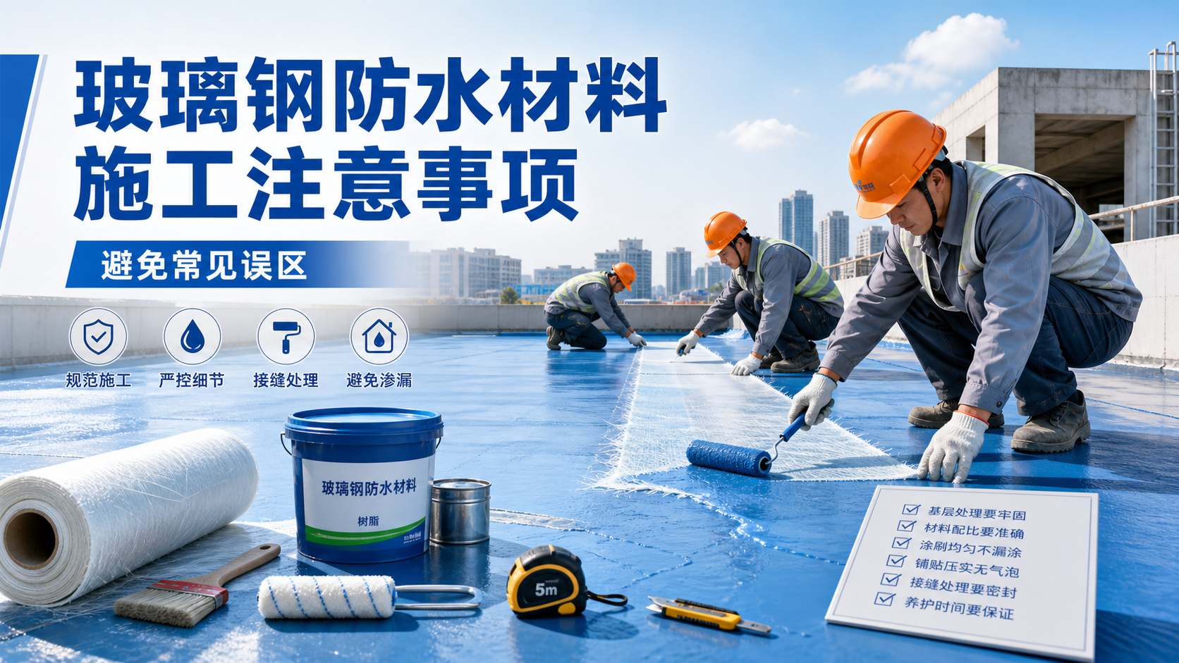 玻璃钢防水材料施工注意事项，避免常见误区 固原 版